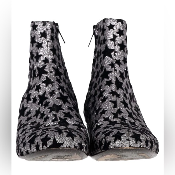 Saint Laurent Paris Star Print Ankle Boots | Size 37 - Picture 2 of 5